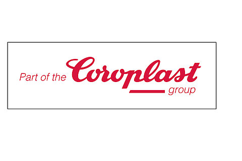 Der Zusatz Part of am Coroplast Group Logo. 