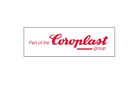 Der Zusatz Part of am Coroplast Group Logo. 