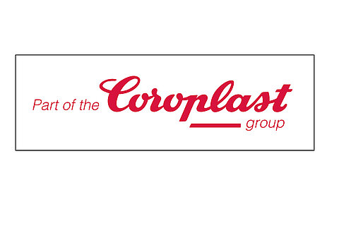 Der Zusatz Part of am Coroplast Group Logo. 