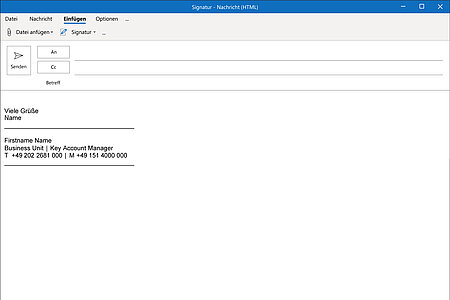 E-Mail Signature for internal communication