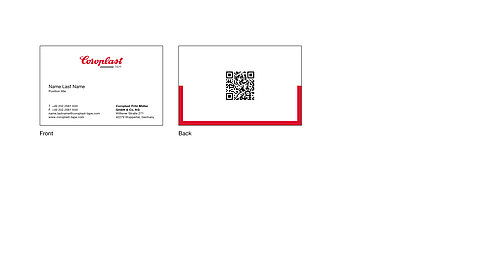 Front and back of Tape Buisness Card